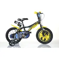 Dino Bikes Batman 14 inch 24 cm jongens knijprem zwart/geel