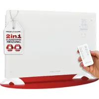ProfiCare PC-GKH 3119 Elektrische verwarming met glazen front - geschikt voor wandmontage - convectorverwarming met 2 warmtestanden - geluidloos