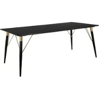 DOMUS Amagi-Eettafel - 6-zits - Zwart/Goud
