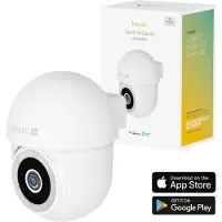 Hombli 4K Pan & Tilt - Beveiligingscamera - Bewakingscamera voor buiten - 4K - Gekleurd Nachtzicht - Volgfunctie - Wit