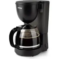 Weasy filterkoffiemachine KF24 / 1,25 liter / Glazen kan / Functie voor warmhouden en automatisch uitschakelen / Zwart