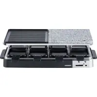 Melissa 8-persoons Raclette grill/steentop zwart