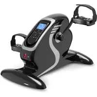 Aktivshop Mini Hometrainer Fiets - 2in1 Arm en Been Oefenapparaat Zittend, Gemotoriseerd, 12 Snelheidsinstellingen, LCD-Display, Zittende Trainer voor Thuis, Sofa, of Onder Bureau met Massagehandvatten