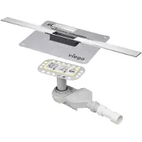 Viega Advantix douchegoot set 1000 rvs geborsteld, rvs geborsteld