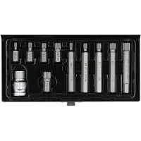 YATO Schroevendraaierbit - - YT-0415 - 11 stuks - Geribbeld M5-M12 - Spline
