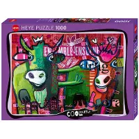 Heye Puzzle Puzzel - Gestreepte Koeien - 1000 stukjes - Meerkleurig