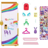 Rainbow High Design & Stijl - Locker Speelset met Planken, Kleerhangers, Accessoires en Stickers