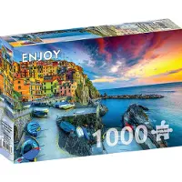Enjoy Puzzle Puzzel 1000 stukjes Enjoy – Manarola Haven bij zonsondergang, Cinque Terre, Italië