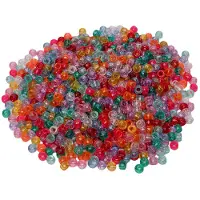 Colorations - pony kralen glitter 6x9 mm, 1000st.