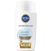 Nivea Sun Daily Fluid Spf50 Medium Tone 40ml Zonnebrandcrème Voor Het Gezicht