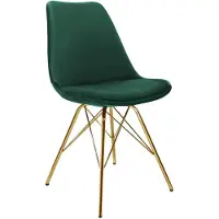 Kick Collection Kuipstoel Velvet Donker Groen - Goud Frame
