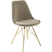 Kick Collection Kuipstoel Velvet Taupe - Goud Frame