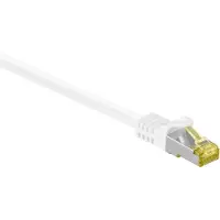 Goobay 10X 91090 RJ45 patchkabel CAT 6A S/FTP (PiMF), 500 MHz met CAT 7 kernkabel, wit, 0,5 m - LSZH, halogeenvrij, koper, RJ45 (CAT 6A) connectoren