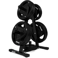 VirtuFit Halterschijf Opbergrek + Rubberen Halterschijf - 150 kg