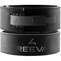 Reeva Lifting Belt van Zwart Leer - Verstelbare RVS Gesp - XS