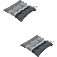 Madison - Zitkussen - Universeel - 2 stuks - 46 x 46 cm - Tomsen Grey - Tuin - Toscane