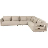 4 Seasons Outdoor Metropolitan modulaire hoek loungeset rechts 3 delig latte