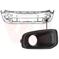 VAN WEZEL 2126593 Ventilatiegrille, bumper
