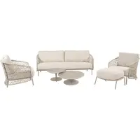 4 Seasons Outdoor Puccini stoel bank loungeset 6 delig keramiek latte