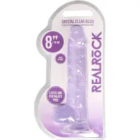 Realrock - realistische dildo - transparant paars - 19cm