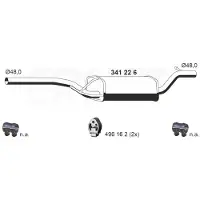 ERNST 341226 Uitlaat middendemper
