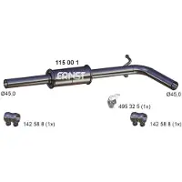 ERNST 115001 Uitlaat middendemper