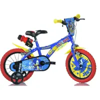 Dino Bikes Kinderfiets Sonic met zijwieltjes, drinkfles en klep