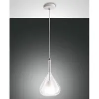 FABAS LUCE - Lila LED-pendellamp van metaal en transparant borosilicaatglas, model 3481-40-241,