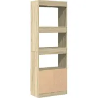 vidaXL Hoge kast 63x33x180 cm bewerkt hout sonoma eikenkleurig