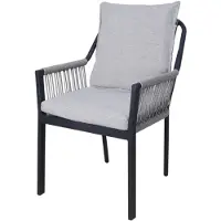 AVH-Collectie Fleur dining tuinstoel aluminium antraciet rope