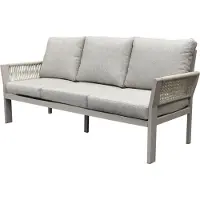 AVH-Collectie Saigon 3-zitsbank aluminium latte soft grey kussens
