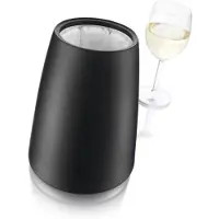 VacuVin Vacu Vin Wijnkoeler Elegant Zwart – Wijnkoeler met Uitneembaar Koelelement – Koelt in 5 Minuten