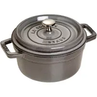 Staub Ronde Cocotte 22 cm - grafietgrijs 2,6 l