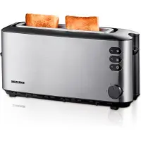 Severin AT 2515 - Broodrooster - Toaster - Long-slot - 2 Sneden - Geborsteld RVS