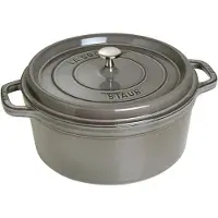 Staub Ronde Cocotte 28 cm - grafietgrijs 6,7 l