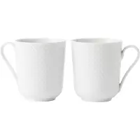 Lyngby Porcelæn Rhombe beker 33 cl 2-pack wit