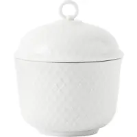 Lyngby Porcelæn - Rhombe Wit Suikerkom - Ø8.5 cm