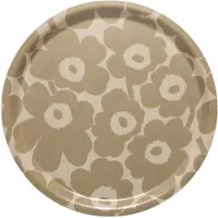 Marimekko Mini Unikko dienblad Lichtbruin-beige
