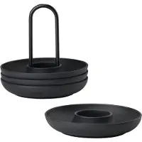 Zone Denmark Eierdopje Singles met houder Dia. 11,2 x 9,5 cm 4 st. Black