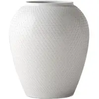 Lyngby Porcelæn - Rhombe Wit Vaas - H25 cm