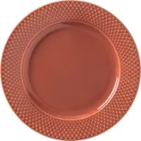 Lyngby Porcelæn - Rhombe Color Lunchbord - Ø23 cm - Terracotta