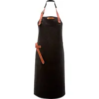 Xapron Luxe leren Schort Bovine - Zwart - Large