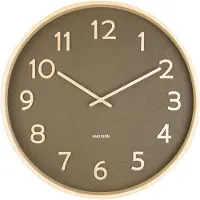 Karlsson Wandklok Pure wood groen - Ø 40cm