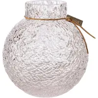 ERNST glazen vaas met structuur helder Ø13x14 cm