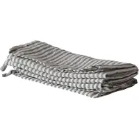 Tell Me More keukenhanddoek linnen 50x70 cm Grey-white