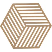 Zone Hexagon Trivet Pannenonderzetter - Onderzetters Siliconen Dark Camel - 24347