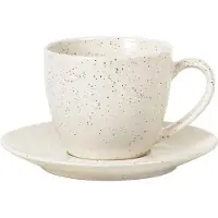 Broste Copenhagen Nordic Vanilla kop met schotel 15 cl Cream with grains