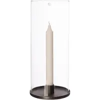 ERNST kaarsenhouder voor dinerkaarsen 28 cm Zwart aluminium