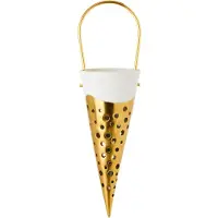 Kähler Nobili Kerstkegel Goud 18 Cm Goud - Kerstballen Beenderporselein Gold - 693516