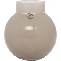 ERNST glazen vaas rond beige H14 cm Ø13 cm